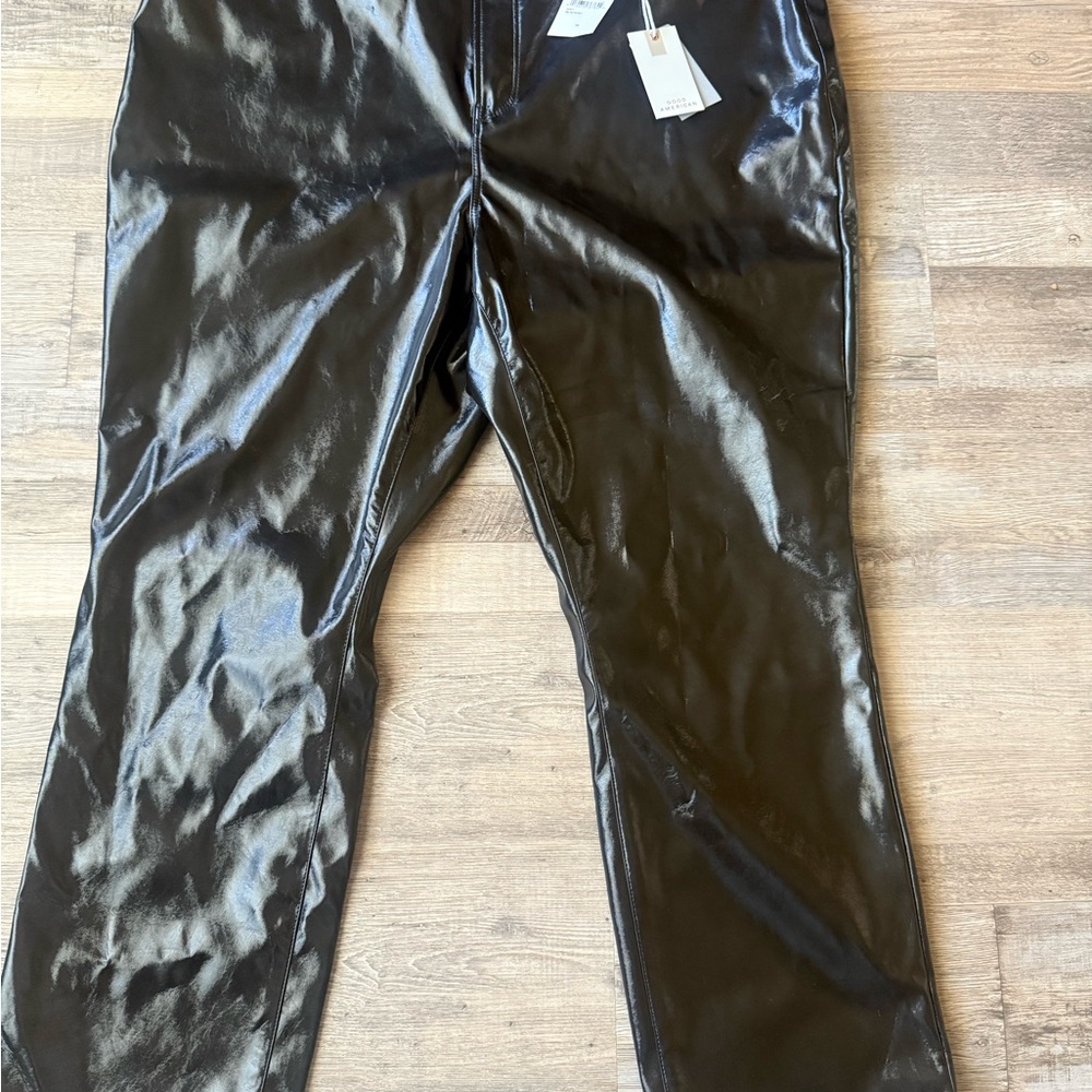 NEW!!Good American Faux Leather Pants